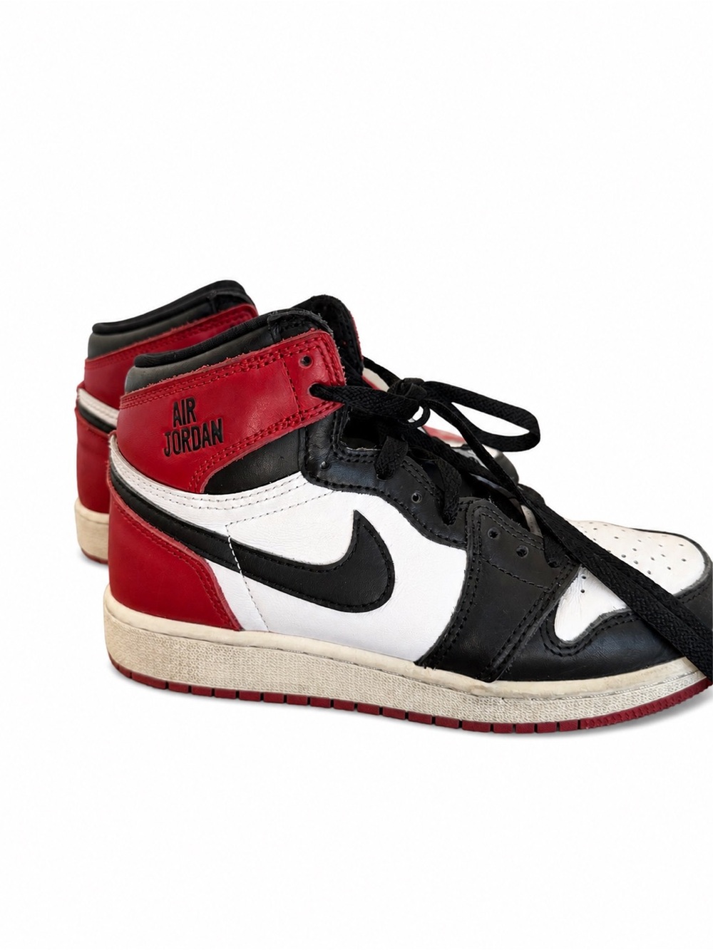 Jordan Kids High-Top Sneakers in Black, White & Red